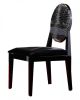Set of Two Black Upholstered Velvet Dining Side Chairs