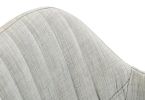 Gray And Black Upholstered Fabric Dining Arm Chair
