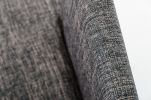 Gray Upholstered Fabric Dining Arm Chair