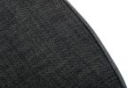 Dark Gray Upholstered Fabric Dining Arm Chair