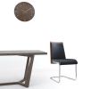 Set of Two Black and Silver Upholstered Faux Leather Dining Parsons Chairs