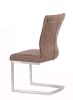Set of Two Brown And Silver Upholstered Fabric Dining Parsons Chairs
