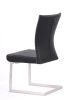 Set of Two Black And Silver Upholstered Dining Side Chairs