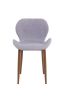 Gray And Brown Upholstered Fabric Dining Side Chair