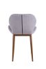 Gray And Brown Upholstered Fabric Dining Side Chair