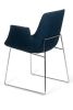 Blue And Silver Upholstered Polyester Dining Arm Chair