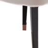 White And Black Upholstered Velvet Wing Back Dining Arm Chair