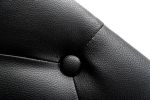 Tufted Black And Gold Upholstered Faux Leather Dining Side Chair