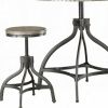36" X 36" X 36" 3Pc Pack Gray Oak Adjustable Counter Height Dining Set
