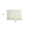 2' X 3' Off White Faux Fur Washable Area Rug