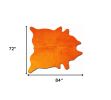 72" X 84" Orange Cowhide - Rug
