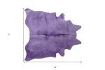 6' X 7' Purple Cowhide Cowhide Area Rug