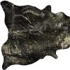 72" X 84" Chocolate And Gold Cowhide - Area Rug