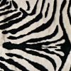 5' X 7' Black and White Faux Cowhide Zebra Print Area Rug