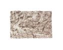 2' X 3' Brown and White Faux Sheepskin Ombre Machine Tufted Non Skid Area Rug