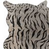 6' X 7' Gray and Black Cowhide Cowhide Area Rug