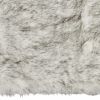 2' X 3' Gradient Gray and Ivory Faux Fur Flokati Style Area Rug