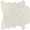 4' X 5' Off White Faux Cowhide Animal Print Cowhide Area Rug