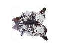 72" X 84" White And Chocolate Cowhide  Rug