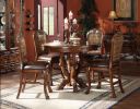 24" X 21" X 48" Pu Cherry Oak Wood Poly Resin Upholstery Counter Height Chair (Set-2)