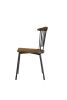 Set of Two Brown And Black Wood Windsor Back Dining Side Chairs