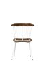 Set of Two Brown And White Wood Windsor Back Dining Side Chairs
