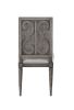 Set of Two Light Gray And Gray Upholstered Fabric Dining Side Chairs