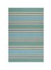 8' X 10' Blue Striped Handmade Indoor Outdoor Area Rug