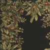 5' X 8' Green and Black Wool Tropical Floral Hand Tufted Area Rug