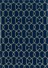 8' X 11' Navy Blue Moroccan Indoor Outdoor Area Rug