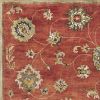 8' X 11' Sienna Orange Hand Tufted Allover Traditional Floral Indoor Area Rug