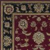 9' X 13' Red and Black Area Rug