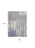 8' X 11' Blue and Gray Abstract Hand Loomed Area Rug