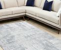 9' X 13' Gray Abstract Hand Loomed Area Rug