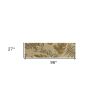 8' Sand Beige Wool Handmade Runner Rug