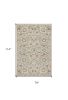 7' X 10' Gray And Ivory Floral Indoor Outdoor Area Rug