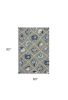 5' X 8' Gray Abstract Handmade Indoor Outdoor Area Rug