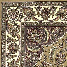 Beige And Ivory Octagon Medallion Area Rug