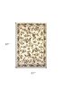 8' Ivory Octagon Floral Area Rug