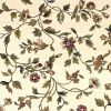 8' Ivory Octagon Floral Area Rug