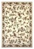 Ivory Octagon Floral Vines Area Rug