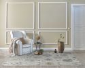 Ivory Octagon Floral Vines Area Rug