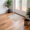 3' X 5' Beige Abstract Hand Loomed Area Rug