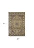 2' X 3' Beige And Ivory Floral Medallion Area Rug