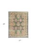 2' X 4' Charcoal Medallion Hand Woven Distressed Area Rug