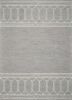 2' X 4' Gray Wool Ogee Hand Tufted Area Rug