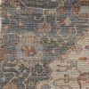 3' X 5' Blue and Beige Medallion Hand Woven Area Rug
