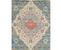 3' X 5' Blue and Beige Medallion Hand Woven Area Rug