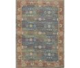 3' X 5' Blue and Beige Floral Hand Woven Area Rug