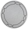 7' Round Ivory Round Indoor Outdoor Area Rug